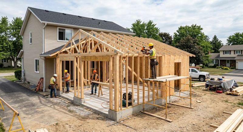Detached Garage Construction in Katy, TX