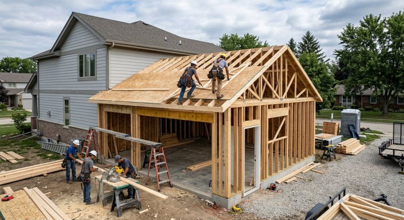 Detached Garage Construction in Cypress, TX