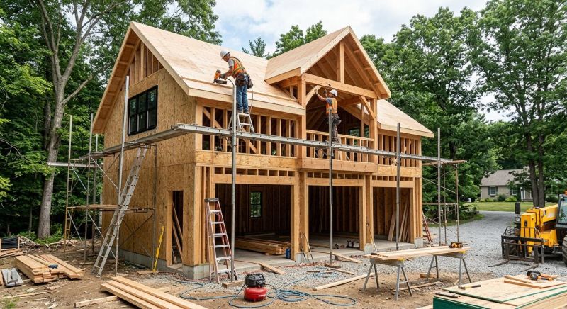 Two Story Garage Construction in Houston, TX