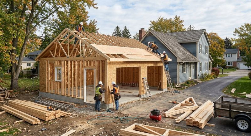 Wood Garage Installation in Pearland, TX